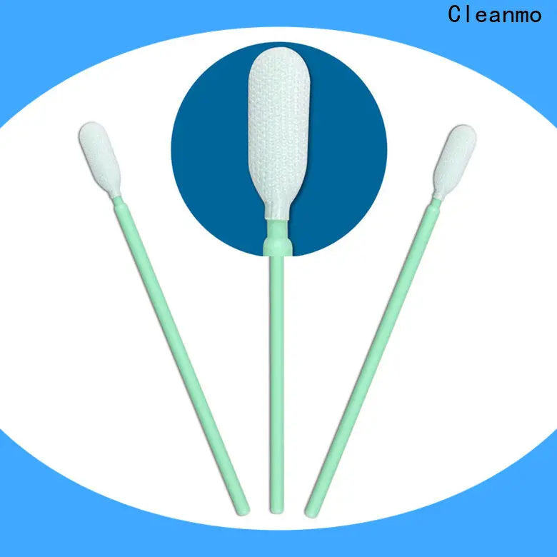 Cleanmo polypropylene handle sterile polyester swabs wholesale for optical sensors 1