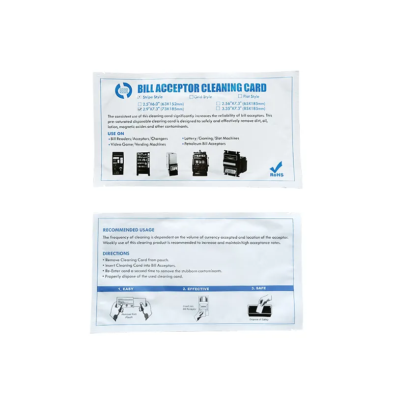 Cleanmo, Swwip Dollar Bill Validator Cleaning Card 25pcs/box Dollar Bill Validator Cleaning CardFactory 2
