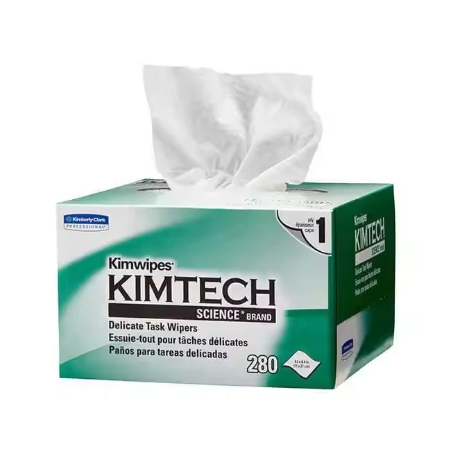 Kimtech 100% de lenços de madeira limpa para fibra óptica0301 1