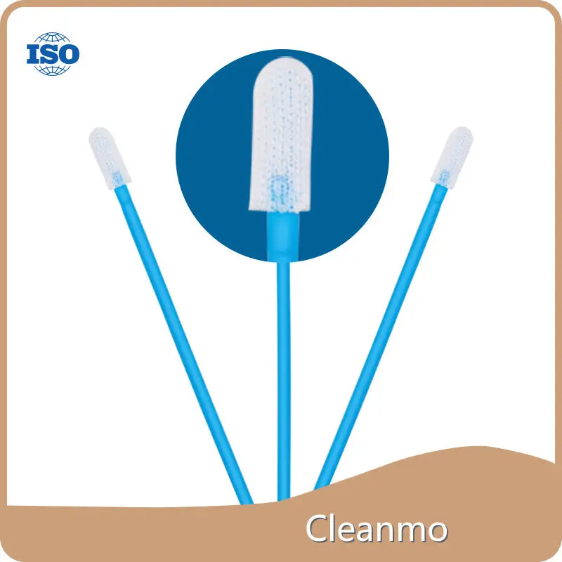 Polyester Spun Swab Single-layer Knitted Polyester Head + PP Handle - - Cleanmo, Swwip 1