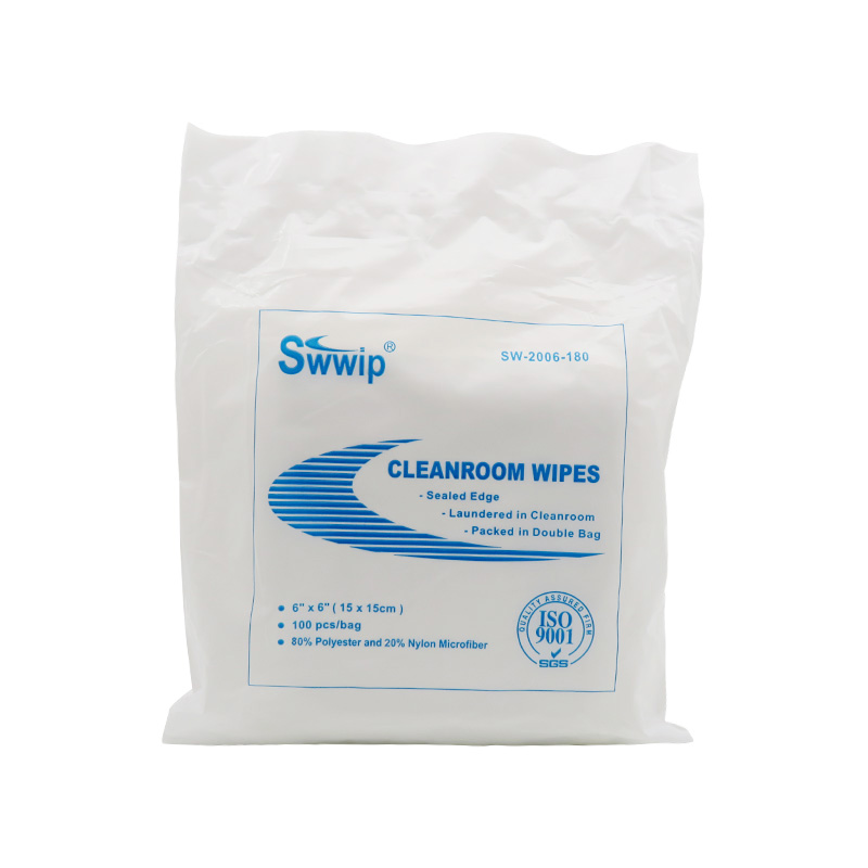 Limpejil de sala de limpieza de microfibra 100% poliéster 180GSM Clase 100 4 pulgadas 6 pulgadas 9 pulgadas 12 pulgadas 2