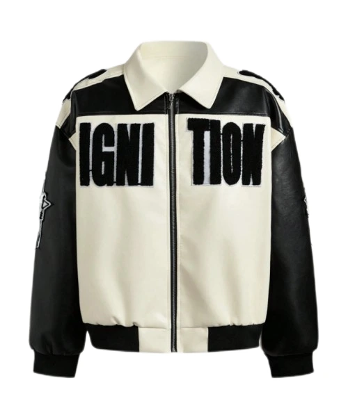 Abrigo de piel sintética con cremallera de talla grande para hombre 1
