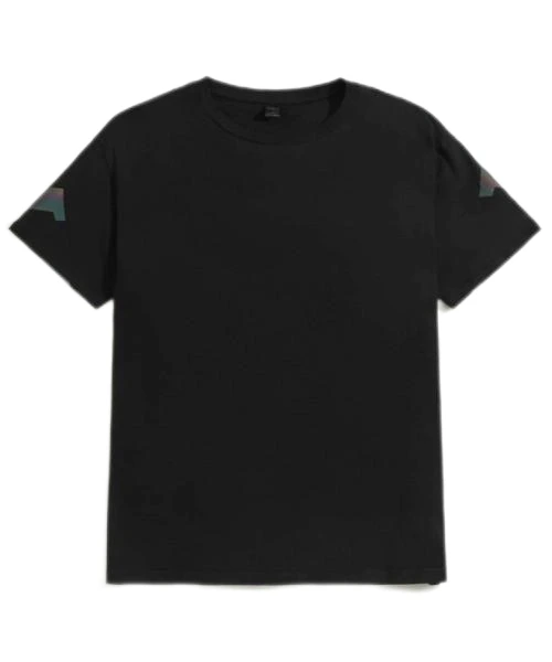 Men's Loose Fit Cotton Reflective Letter Graphic T-Shirt 1