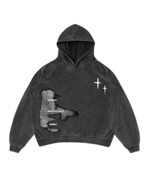 Sudadera con capucha y agujero roto 1