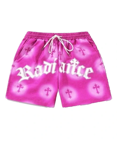Men's Letter & Cross Printed Shorts, Suitable For Daily Wear In Spring And Summer, School 1