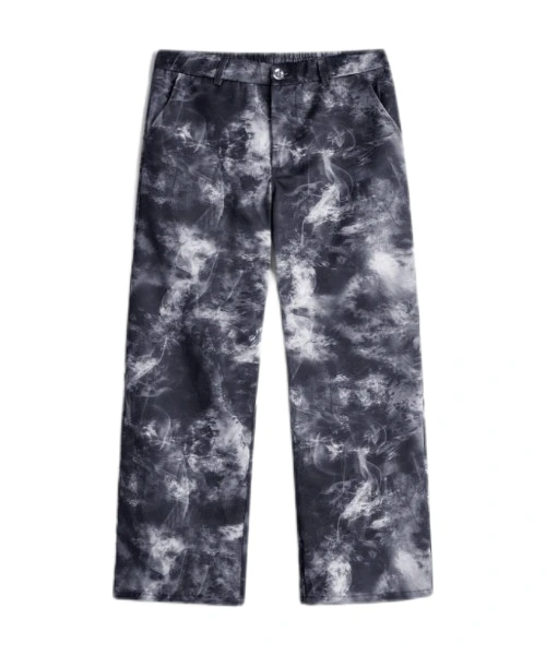 Men's Loose Fit Digital Print Straight Leg Pants 1