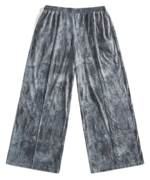 Men's Loose Fit Pocket Decor Faux Melange Sweatpants 1