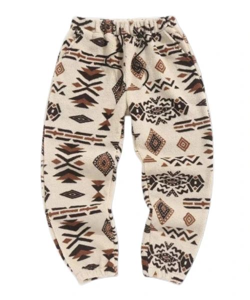 Pantalones jogger de forro polar para hombre, pantalones casuales cálidos de ajuste relajado de invierno 1