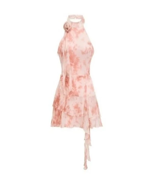 Sleeveless Mini Dress in Pink Color 1