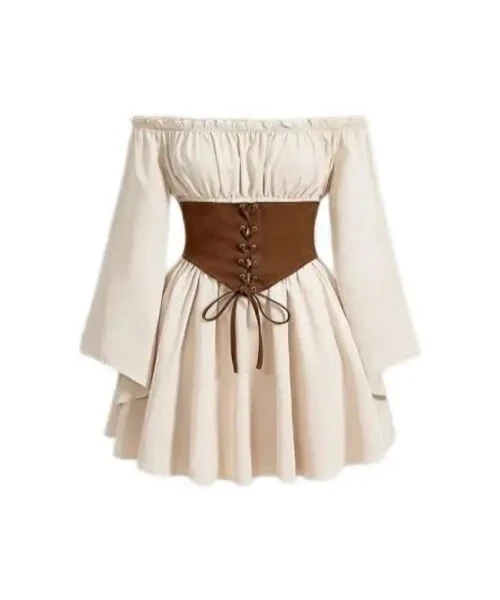 Pale Yellow Corset Casual Dress 1