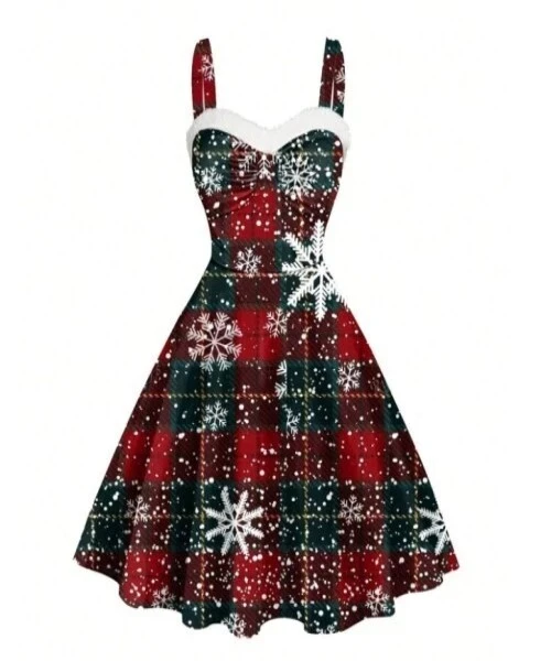 Christmas-style Casual Dress for Business Events 1
