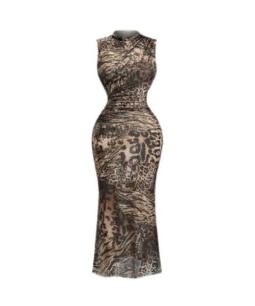 Vestido Midi De Algodón Azul Marino Con Bolsillos Y Cinturón, Vestido Informal Para Mujer - España