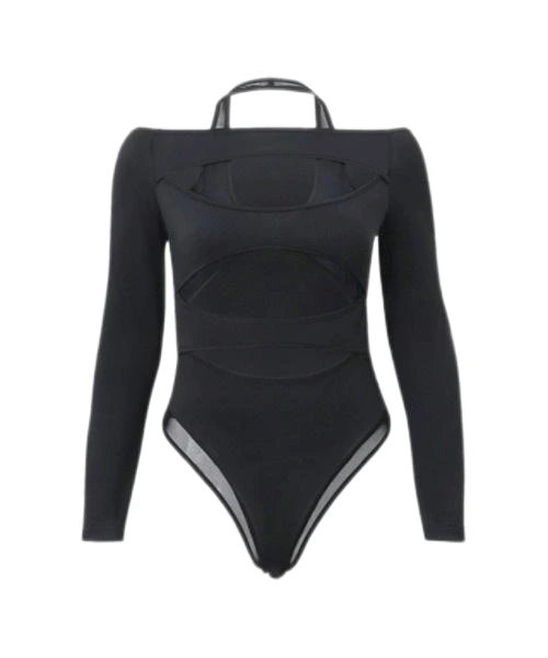 MOOSTA Solid Cut Out Bodysuit 1