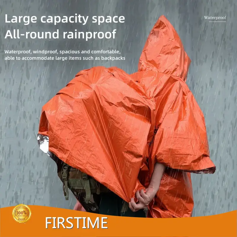 Best Emergency Poncho Orange First Aid Insulatedvendor 1