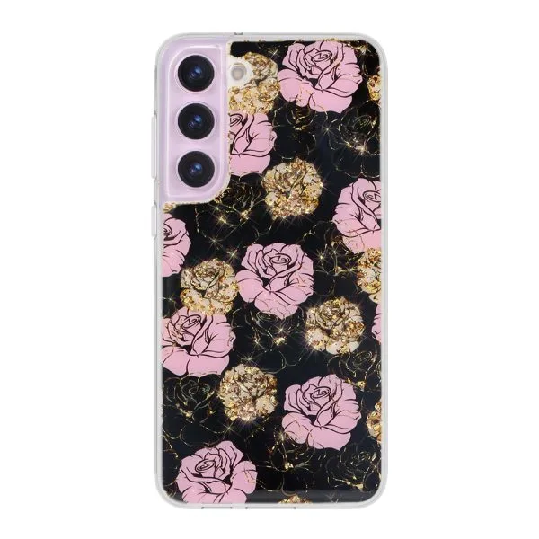 1.5m  ShockproofCustom UV Printing Rose Glitter Phone Case For Samsung S22 S22Plus S23 S23Plus S24 S24Plus 1