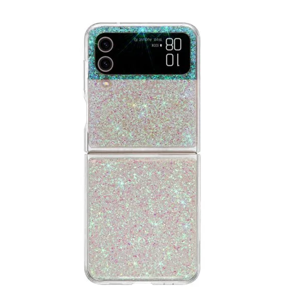 1.5m  Drop Protection Resin Epoxy Custom Glitter Phone Case For Samsung Z-Flip4 1