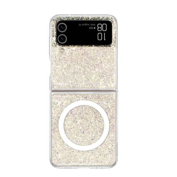 caja magnética del teléfono del brillo de encargo de epoxy de la resina de la protección del descenso del 1.5m para Samsung Z-Flip4 1