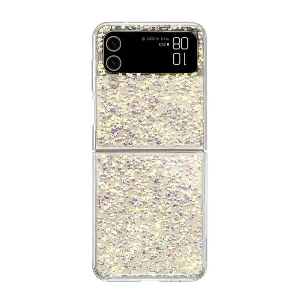 1.5m  Anti-impact Resin Epoxy Custom Glitter Phone Case For Samsung Z-Flip4 1