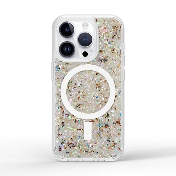 1.5m  Shockproof Mother of Preal Resin Epoxy Magnetic Phone Case For iPhone 16 15 14 13 12 11 Pro Max 1