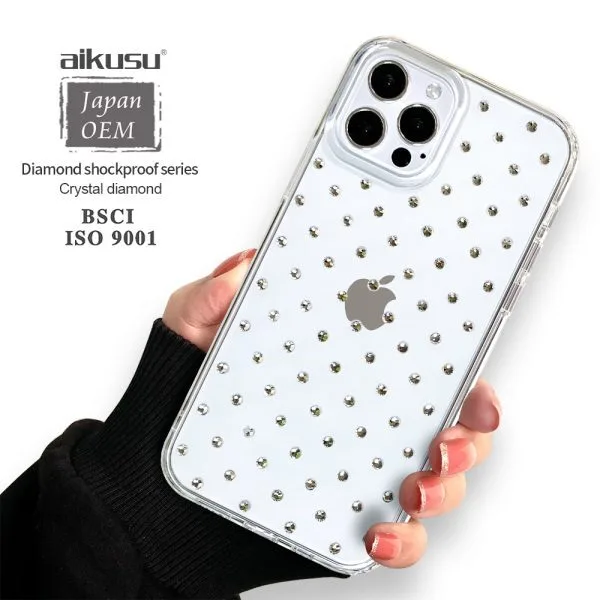 Custodia per telefono con diamante Siler da 1,5 m, custodia per telefono in TPU con cordino per PC, trasparente, per iPhone 16 15 14 13 12 Pro Max 1