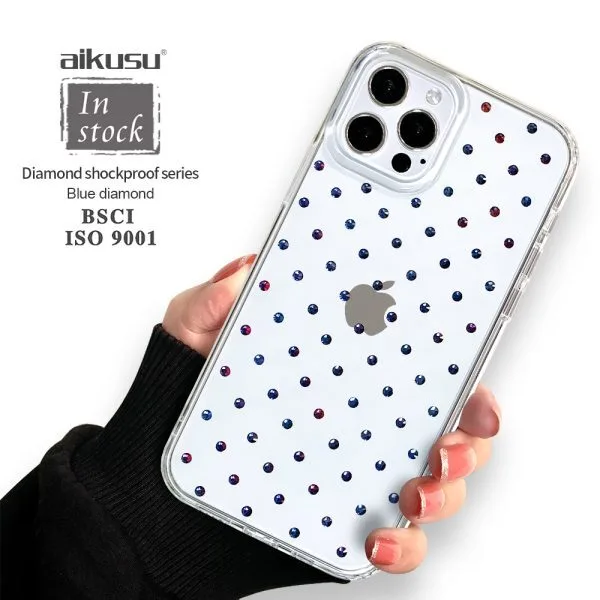1.5m  Anti-impact Diamond Phone Case TPU PC Clear Phone Cases For iPhone 16 15 14 13 12 Pro Max 1