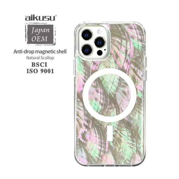 1.5m  Anti-impact TPU PC Mother Of Pearl Resin Epoxy Magnetic Phone Cases For iPhone 16 15 14 13 12 Pro Max 1
