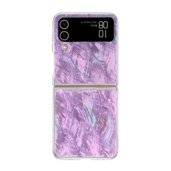 1.5m  Anti-impact Resin Epoxy Custom Mother Of Pearl Phone Case For Samsung Z-Flip4 1