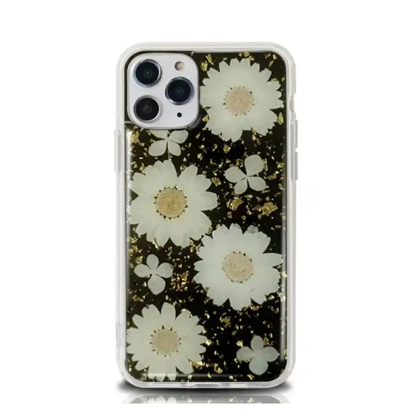 1.5m  Shockproof TPU PC Natural Flower Resin Epoxy Phone Cases For iPhone 16 15 14 13 12 11 Pro Max 1