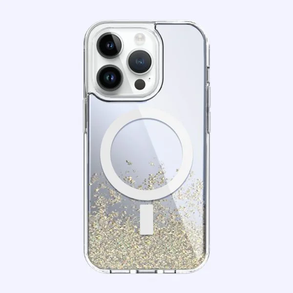 Custodie magnetiche per telefono con specchio per PC in TPU glitter anti-impatto da 1,5 m per iPhone 16 15 14 13 12 Pro Max 1