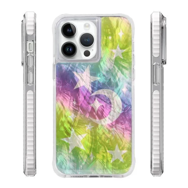 aikusu 5M Shockproof TPU PC TPE Natural Mother Of Pearl Resin Epoxy Phone Cases For iPhone 16 15 14 13 12 Pro Max 1