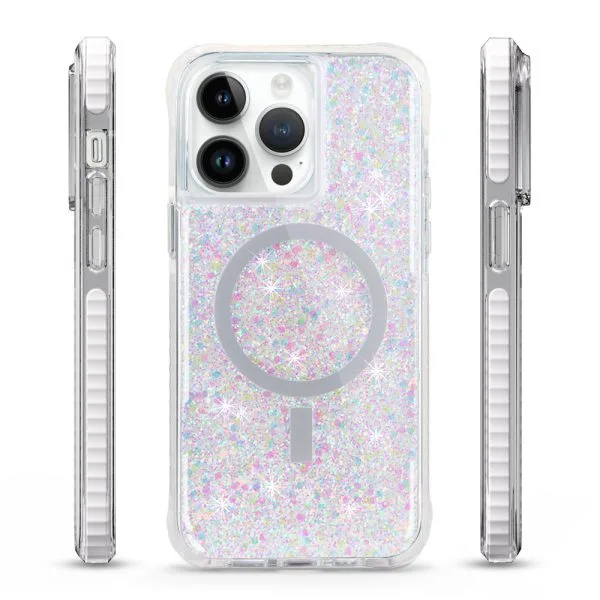 aikusu TPU TPE PC 3in1 Glitter Resina epossidica Custodie per telefoni per iPhone 16 15 14 13 12 Pro Max 1