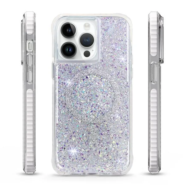 aikusu 5M Shockproof TPU TPE PC 3in1 Bling Bling Resin Epoxy Phone Cases For iPhone 16 15 14 13 12 Pro Max 1
