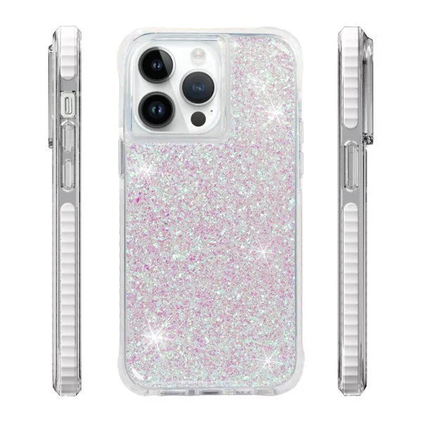 aikusu 5M Shock TPU PC TPE Glitter Resin Epoxy Phone Cases For iPhone 16 15 14 13 12 Pro Max 1