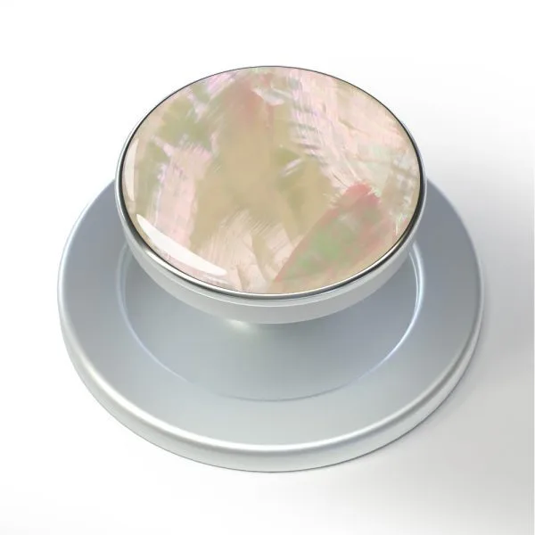 aikusu Custom Universal Desk Mother Of Pearl Silver Magnetic Mobile Phone Grip 1