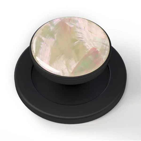 aikusu Custom Universal Desk Mother Of Pearl Black Magnetic Mobile Phone Grip 1