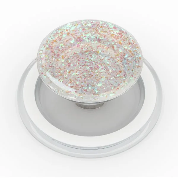 aikusu, impugnatura magnetica trasparente per telefono cellulare, universale, personalizzata, con glitter 1