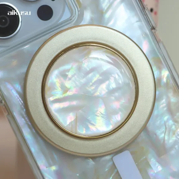 aikusu Empuñadura magnética para dedo Pop personalizada Empuñadura magnética para teléfono con rotación de 360 ​​​​grados para iPhone 16 15 14 13 12 1