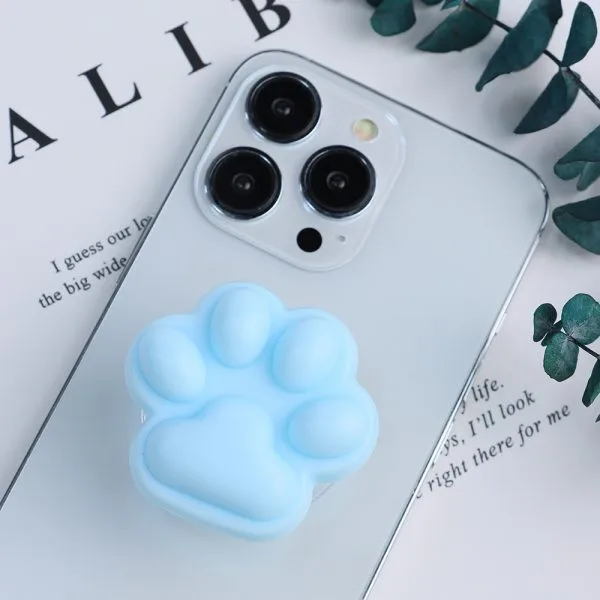 aikusu Custom 360 Rotational Resin Epoxy Cat Claw Stand Purple Phone Pop Grip For All Mobile Phone 1