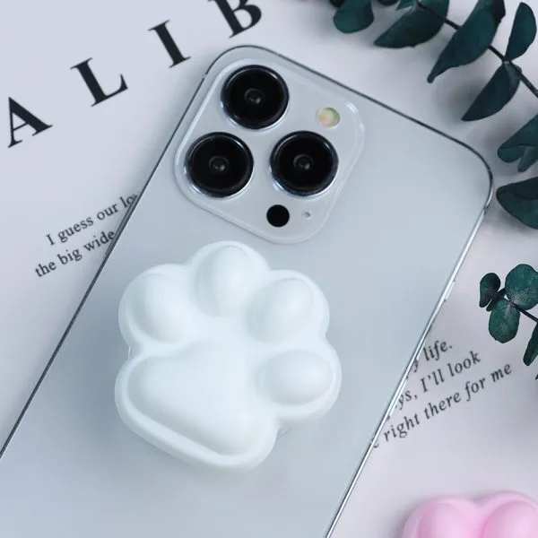 aikusu Custom Вращающаяся на 360 градусов подставка из эпоксидной смолы с кошачьими когтями, белая ручка для телефона, для всех мобильных телефонов 1