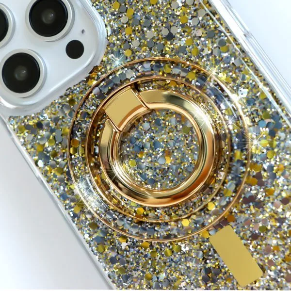 aikusu Custom Glitter Magnet Cell Phone Finger Ring Holder Stand Foldable Magnetic Metal Mobile Phone Grip For iPhone 1
