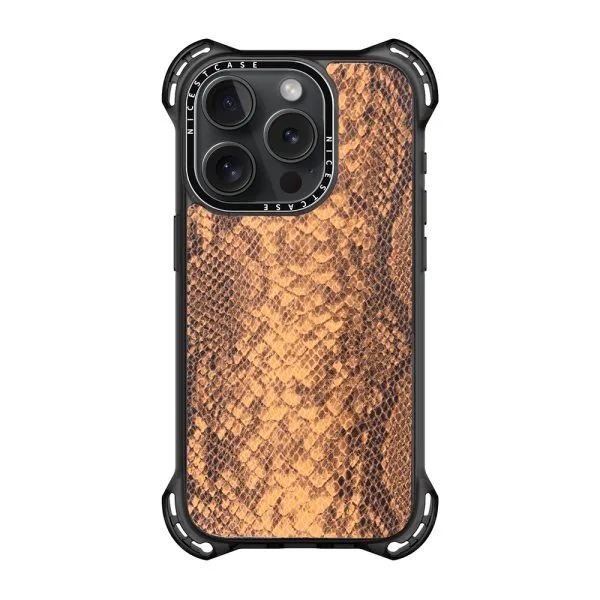 aikusu 7.5M Anti-impatto PU Custodia in pelle per telefono TPU PC Modello di pelle di pitone Custodie per telefoni per iPhone 16 15 14 13 Pro Max 1