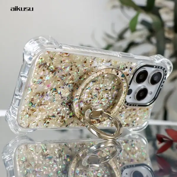 Wholesale Liquid Glitter Phone Case OPP Bag/Paper Box | Aikusu 3