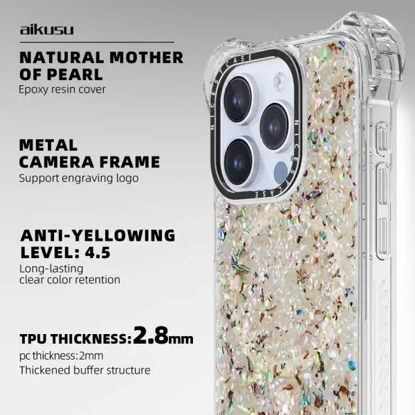 Wholesale Liquid Glitter Phone Case OPP Bag/Paper Box | Aikusu 5