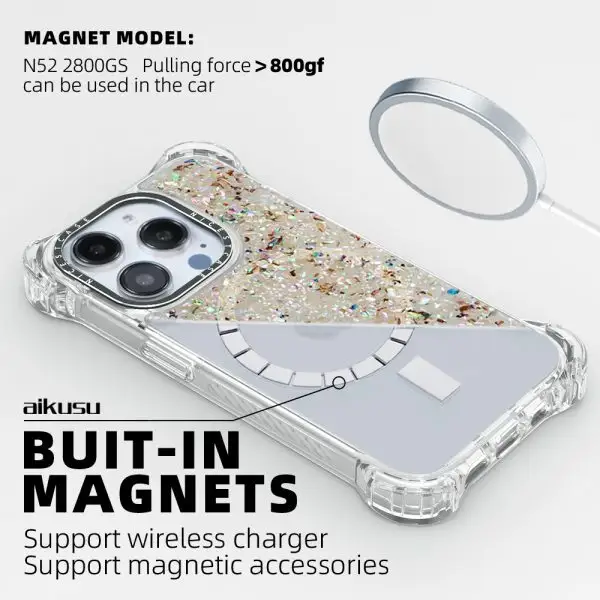 Wholesale Liquid Glitter Phone Case OPP Bag/Paper Box | Aikusu 6