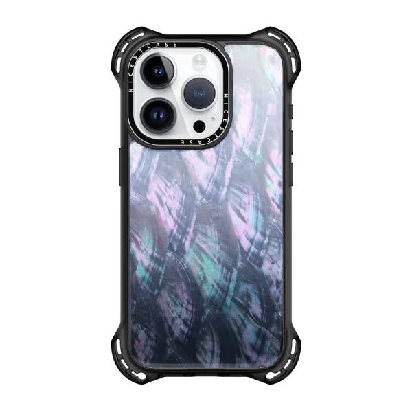 aikusu 7.5 メートル耐衝撃マザーオブパールグラデーションピンクカラー電話ケース iphone 16 15 14 13 プロマックス 1