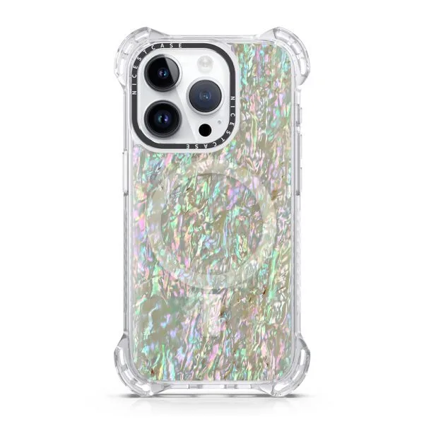 aikusu 7.5M Anti-Shock Clear TPU PC Magnetic Natural Mother Of Pearl Phone Cases For iPhone 16 15 14 13 Pro Max 1
