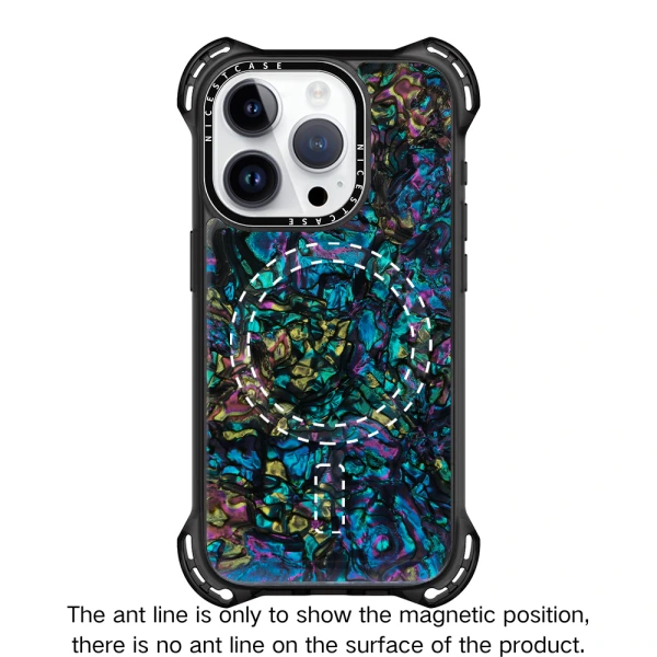 aikusu 7.5M Anti-Shock Abalone Shell Magnetic Phone Cases For iPhone 16 15 14 13 Pro Max 1
