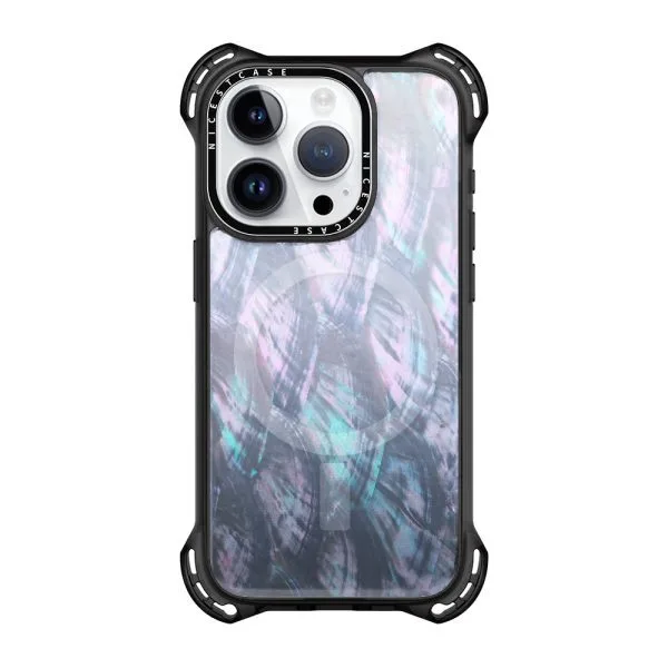 aikusu 7.5M Anti-impact Mother Of Pearl Gradient Pink Color Magnetic Phone Cases For iPhone 16 15 14 13 Pro Max 1