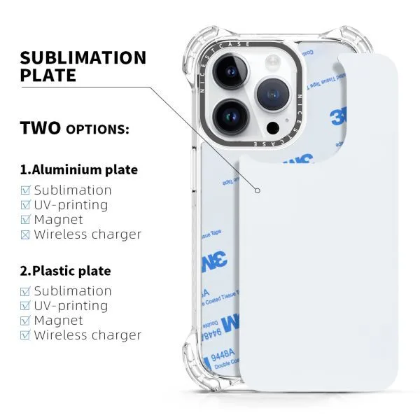 aikusu Custom 2D Sublimation Blank Case Plastic Plate Wholesale Supports Wireless Charging TPU Clear Magnetic Phone Case For iPhone 16 15 14 13 Pro Max Case 1
