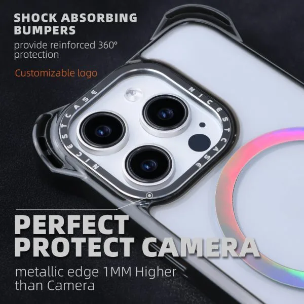 Aikusu 7.5M Shockproof TPU Clear Blank Phone Case Wholesale Custom Magnetic Phone Case for Iphone 16 15 14 13 Pro Max Case-1 6